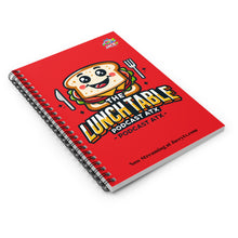 Load image into Gallery viewer, The Lunch Table Podcastatx Spiral Notebook - Ruled Line (red)