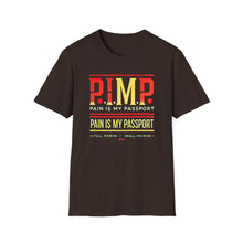 Load image into Gallery viewer, P.I.M.P. (Pain Is My Passport) Unisex Softstyle T-Shirt