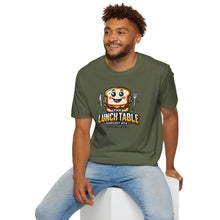 Load image into Gallery viewer, The Lunch Table Podcastatx Unisex Softstyle T-Shirt (heather red)