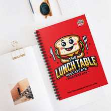 Load image into Gallery viewer, The Lunch Table Podcastatx Spiral Notebook - Ruled Line (red)