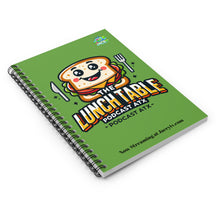 Load image into Gallery viewer, The Lunch Table Podcastatx Spiral Notebook - Ruled Line (green)