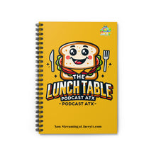 Load image into Gallery viewer, The Lunch Table Podcastatx Spiral Notebook - Ruled Line (gold)
