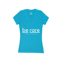 Load image into Gallery viewer, Women's "berare" Jersey Short Sleeve Deep V-Neck Tee