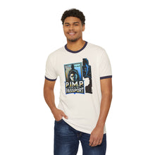 Load image into Gallery viewer, P.I.M.P. (Pain Is My Passport) Unisex Cotton Ringer T-Shirt
