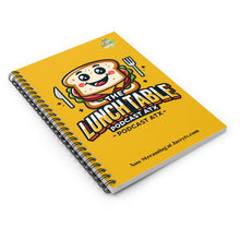 Load image into Gallery viewer, The Lunch Table Podcastatx Spiral Notebook - Ruled Line (gold)
