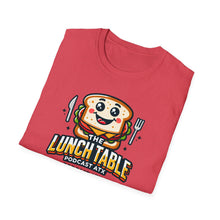 Load image into Gallery viewer, The Lunch Table Podcastatx Unisex Softstyle T-Shirt (heather red)
