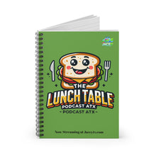 Load image into Gallery viewer, The Lunch Table Podcastatx Spiral Notebook - Ruled Line (green)
