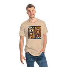 Load image into Gallery viewer, P.I.M.P. (Pain Is My Passport) Men's Jersey Curved Hem Tee (lion)
