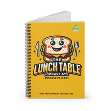 Load image into Gallery viewer, The Lunch Table Podcastatx Spiral Notebook - Ruled Line (gold)
