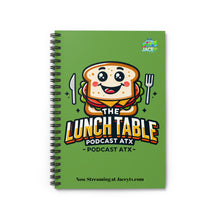 Load image into Gallery viewer, The Lunch Table Podcastatx Spiral Notebook - Ruled Line (green)
