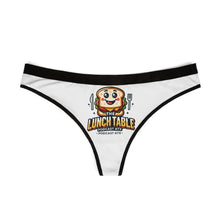 Load image into Gallery viewer, The Lunch Table Podcastatx Women's Thongs (white)
