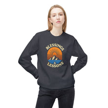 Load image into Gallery viewer, "Blessings &amp; Lessons" Unisex Midweight Softstyle Fleece Crewneck Sweatshirt

